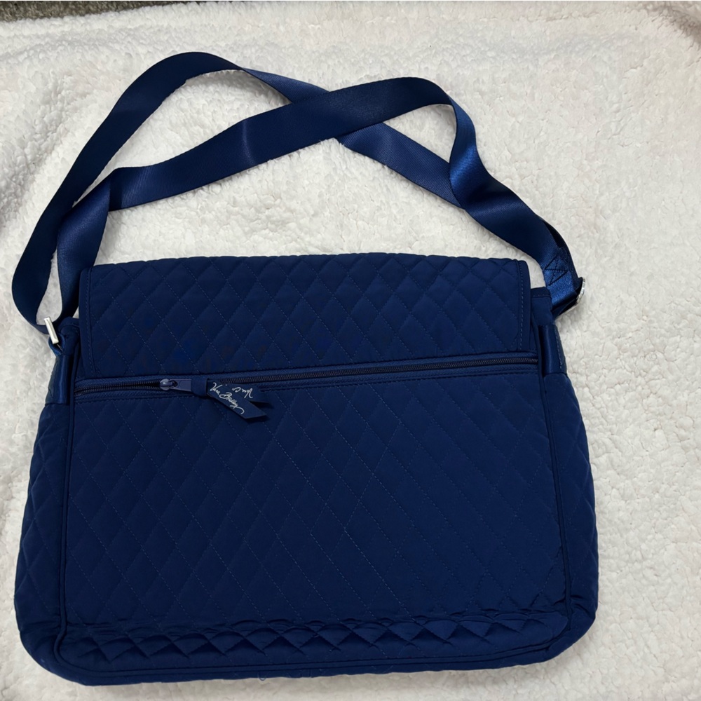 Vera Bradley Navy Quilted Laptop Bag - Picture 3 of 3